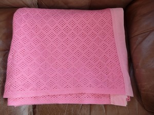 pink cellular blanket