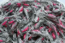 2" Smoke Sparkle Minnow Tubes Hollow Fat Belly Crappie Panfish Fishing Baits