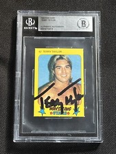 TERRY TAYLOR 1986 MONTY GUM SIGNED AUTOGRAPHED CARD BECKETT BAS AUTHENTIC