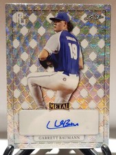 2022 Leaf Metal Perfect Game All American Garrett Baumann Silver Wave Auto /9
