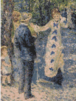 Kreuzstich Vorlage von Florashell - Renoir - Die Schaukel