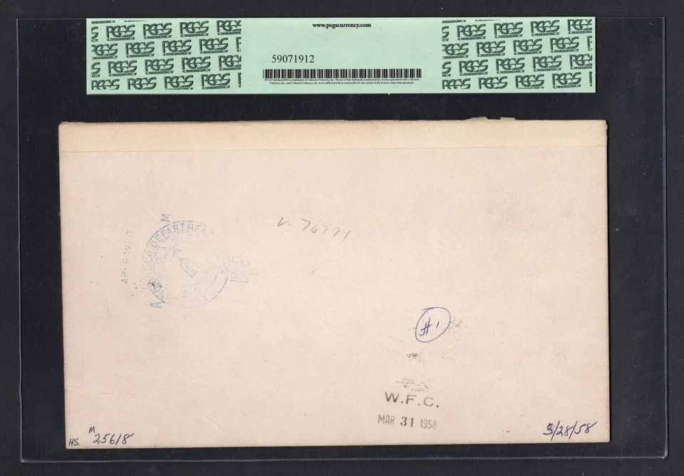 El Salvador Face Essay 2 Colones 4-9-1957 P94 Proof Uncirculated Grade 62 - Image 2 of 2