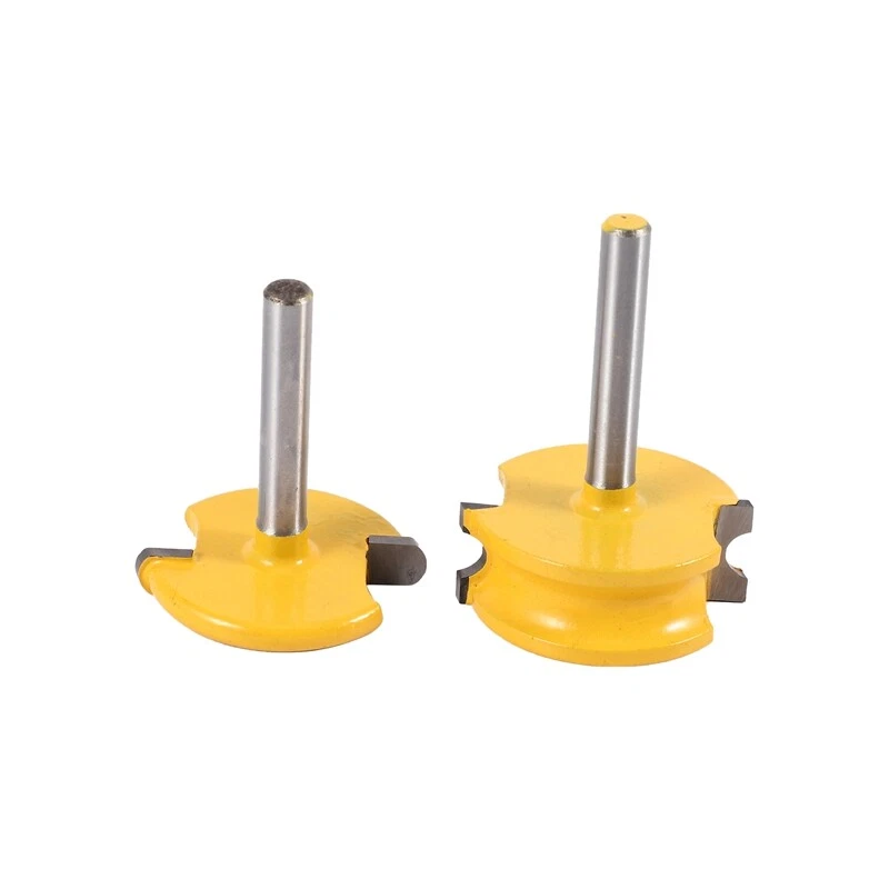 2 Pcs 8Mm Canoe Flute And Bead Router Bit Set Woodworking Cemented