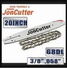 20 inch 3/8 .058 68DL Saw chain & Guide Bar Combo For JonCutter G5800 Chainsaw