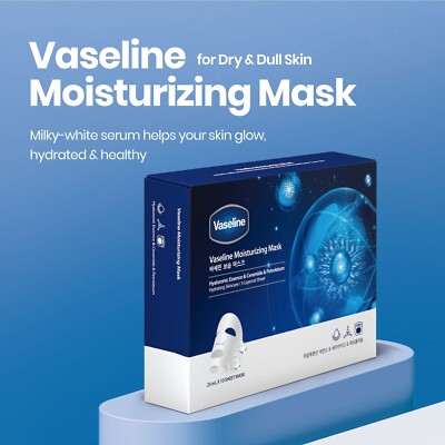 Vaseline Moisturizing Facial Mask Sheet (10 Sheets) Skin Care Essence Face Mask