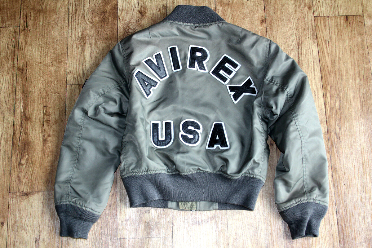 SUPER RARE! VTG AVIREX USA LTD JUNIOR KIDS TYPE MA-1 UNISEX JACKET