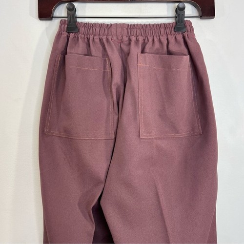 Vintage 60s 70s mauve polyester short sleeve straight leg pant suit set - Picture 10 of 15