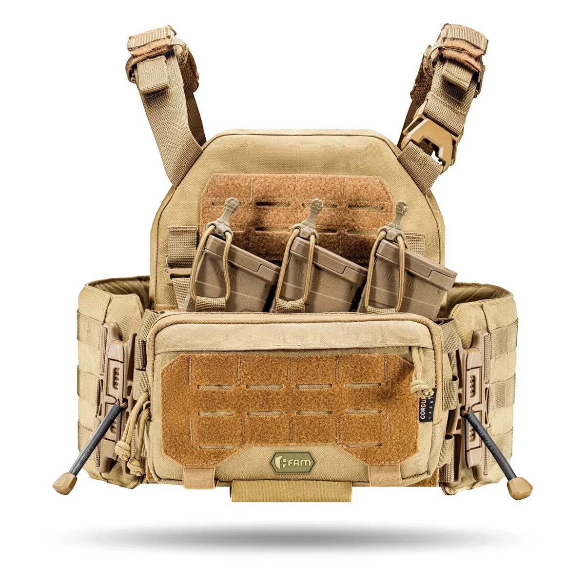 Tactical Plate Carrier M8 + Admin Panel Coyote Brown MOLLE +