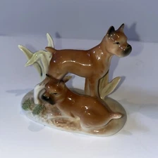 Vintage Boxer Dog Mom & Her Pup Lipper & Mann 3”