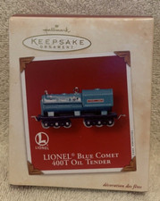 2002 Hallmark Lionel Train Blue Comet 400T Oil Tender Car Die-Cast Ornament-NIB
