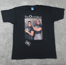 Vintage NWO Shirt Mens XXL 2XL Black The Outsiders Scott Hall Kevin Nash WWF EUC