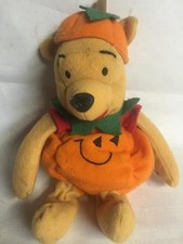 Disney Store Beanbag Plush - Winnie the Pooh - Pumpkin - Ty Beanie Baby