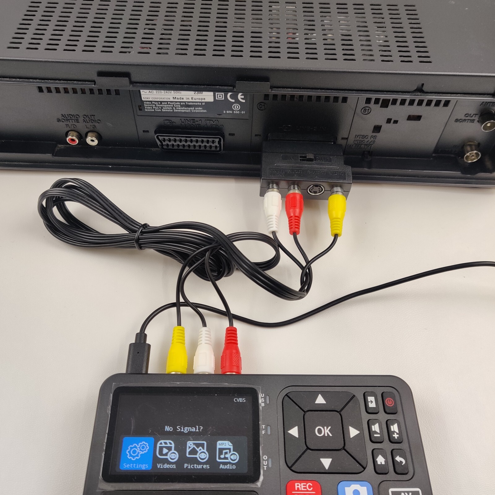 VHS Video Player Recorder Kit Convert Copy VHS Tape To Flash Drive, NO