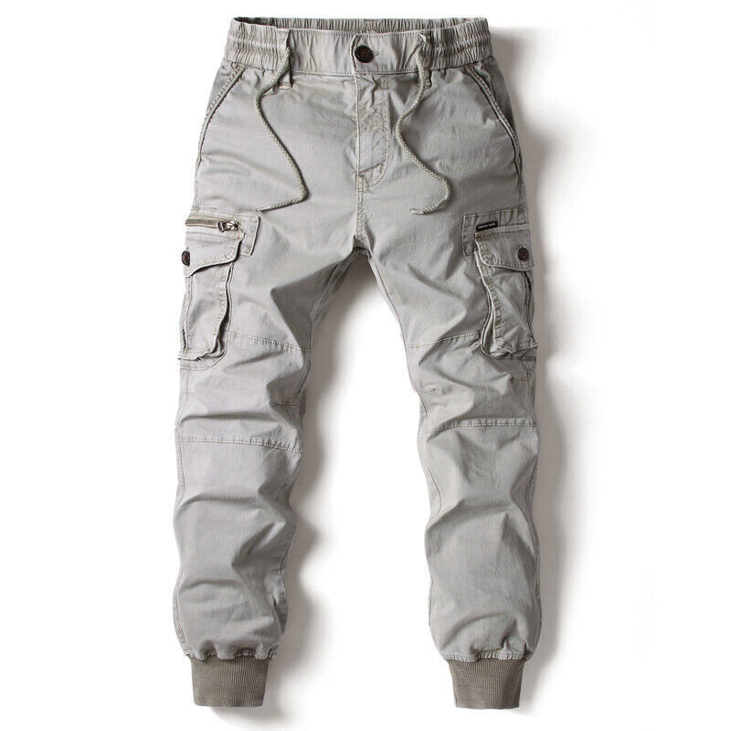 Cargo Pants Men Jogging Pants Cotton Military Mens Tactical Tracksuit Trousers-image