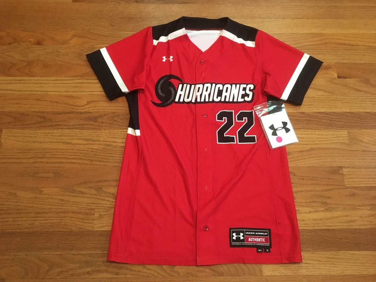 New Under Armour Women's Small Hurricanes Dynamite Softball Jersey