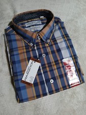 Nick Graham Modern Stretch Plaid L/S Cotton Dress Shirt NWT Mens XL