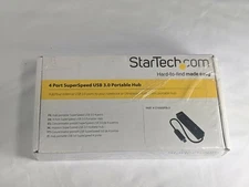 StarTech.com ST4300PBU3 4 Port USB 3.0 Hub - Built-in Cable - SuperSpeed - Black