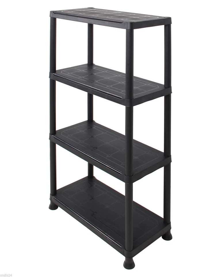 2x Haushaltsregal Steckregal Regal Kellerregal Campingregal Schwarz 8 Böden NEU - Bild 4 von 4