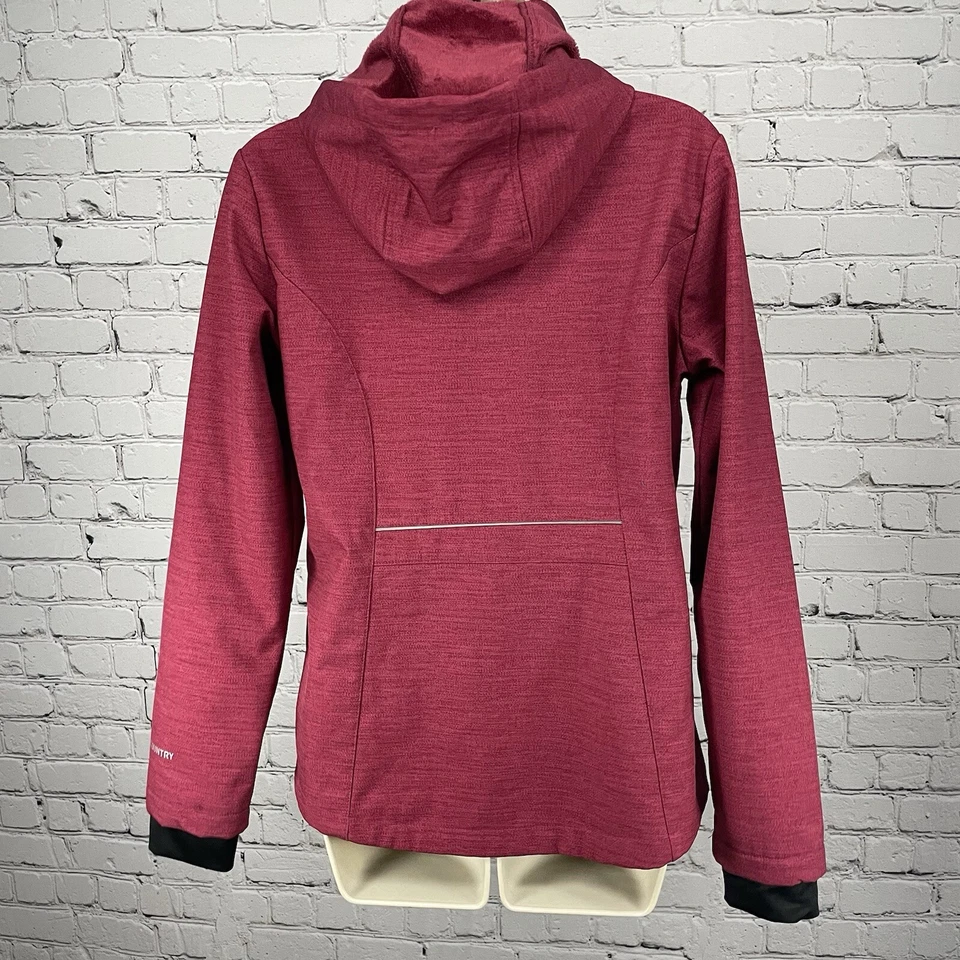 Free Country Red Hooded Zipped Lightweight Jacket Faux Inner Fur Size Small S - Image 2 of 4