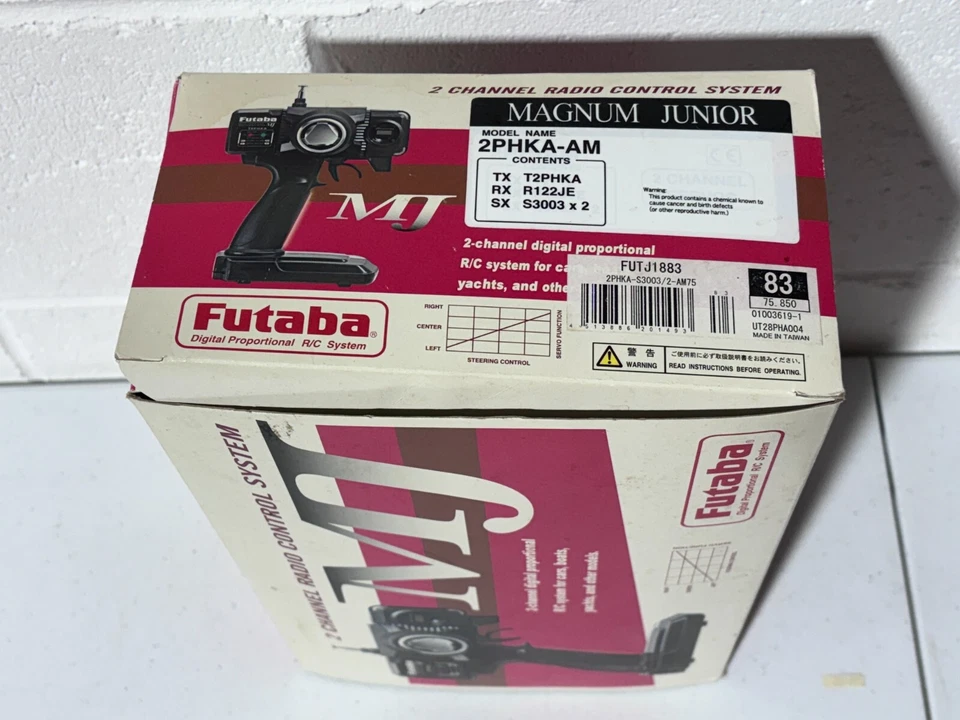 Futaba 2PHKA-AM Vintage Magnum Junior Radio Tx/Rx Ch 83 75.850 NEW NOS NIB RC10 - Image 2 of 4