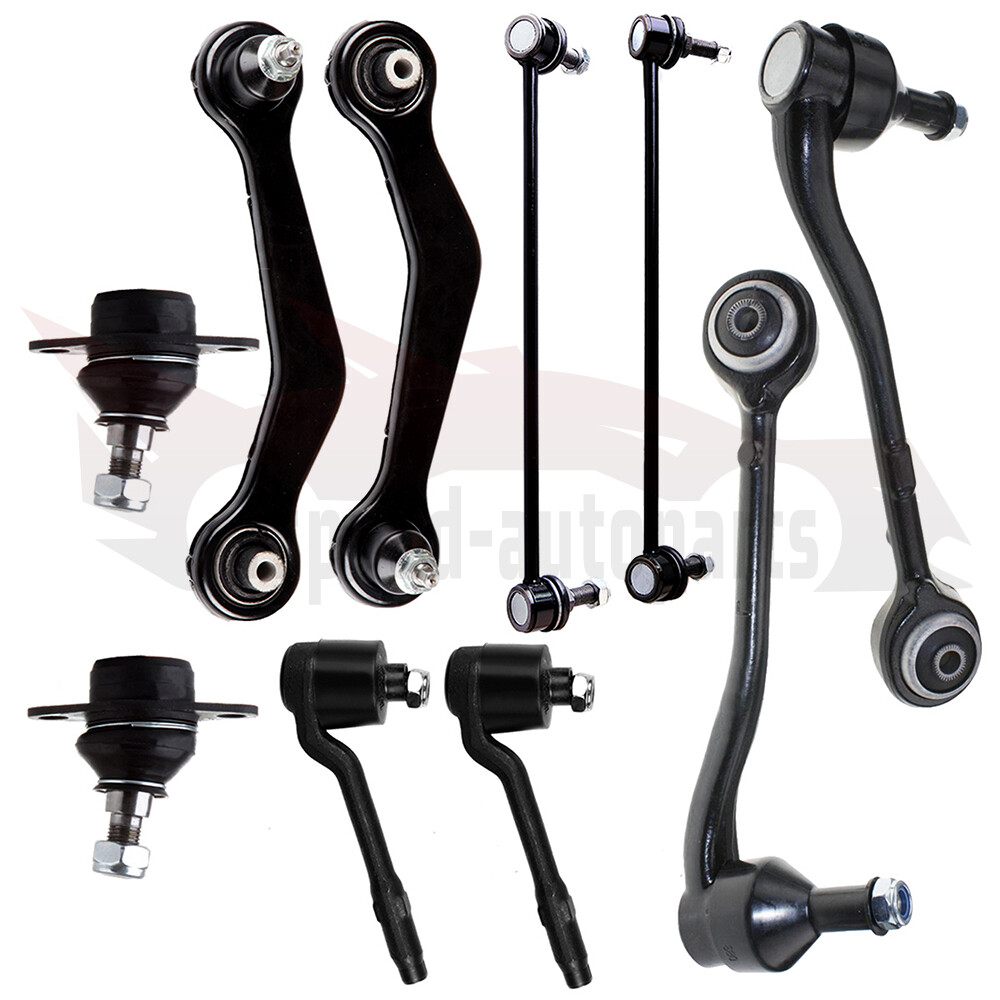 10Pcs Suspension Front Control Arms Tie Rods Sway Bars Kit For 2000-2003 BMW X5