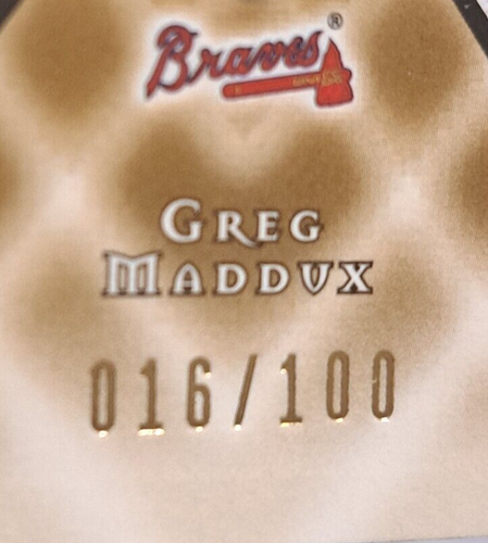 2002 Upper Deck Gems Gold Kevin Millwood/Greg Maddux JERSEY Braves /100 - Picture 3 of 3