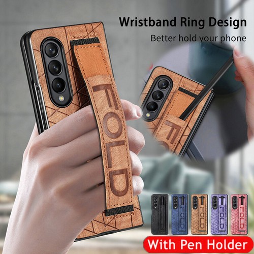 Für Samsung Galaxy Z Fold3 Z Fold4 Flip Case stoßfest Leder Armband Abdeckung - Bild 2 von 17