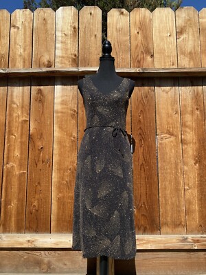 tj collection black gold evening dress size large 90s Y2K | eBay