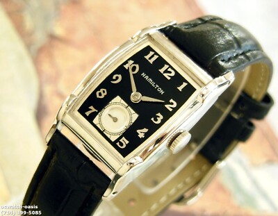 Vintage 1953 HAMILTON Medford, Stunning BLACK Dial, Serviced & Warranty