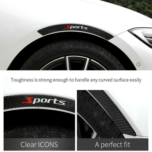 Carbon Fiber Wheel Eyebrow Arch Lips Trim Cover Mud Guards for Car