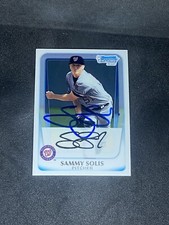 Sammy Solis 2011 Bowman Chrome Prospects 1st #BCP106 Nationals Auto Signed Card