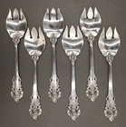 SET OF 6 Wallace, Grande Baroque 5½" Ice Cream Forks, Sterling Silver (No Mono)