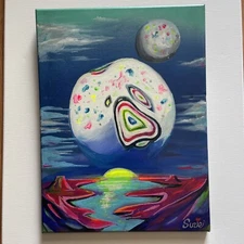 Original Surrealist Art Painting by Suzie Sea - Bizarre Trippy
