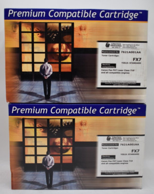 LOT OF 2 PREMIUM COMPATIBLE CARTRIDGE 7621A001AA FX7 BLACK