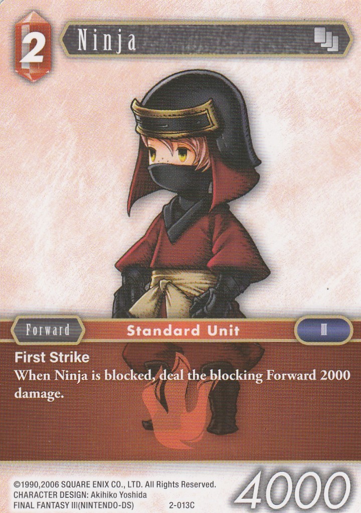 FINAL FANTASY TCG 1 X NINJA 2-013C COMMUN FIRE | eBay