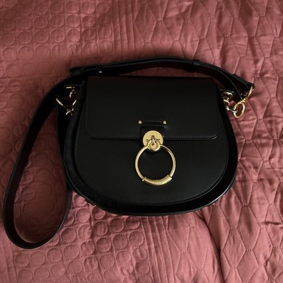 CHLOÉ Tess Handtasche, schwarz, Groß 