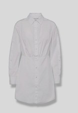 Veronica Beard Women's White Poplin Button Sleeve Rae Shirt Dress Size 6