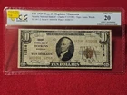 1929 TYPE 2   HOPKINS, MN $10 SECURITY NATIONAL BANK NOTE PCGS 20 VF  #MF-5325