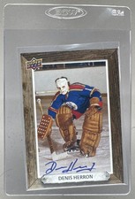 Denis Herron 2024 Upper Deck Engrained Icons #BH-HE Beehive Portrait Auto