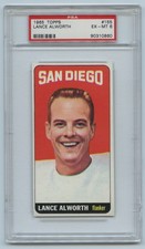 1965 Topps Football, Lance Alworth #155, PSA-6 (Huge selection of 1965 FB PSA)