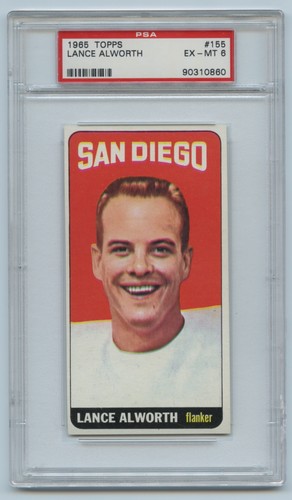 Lance Alworth #155 1965 Topps card