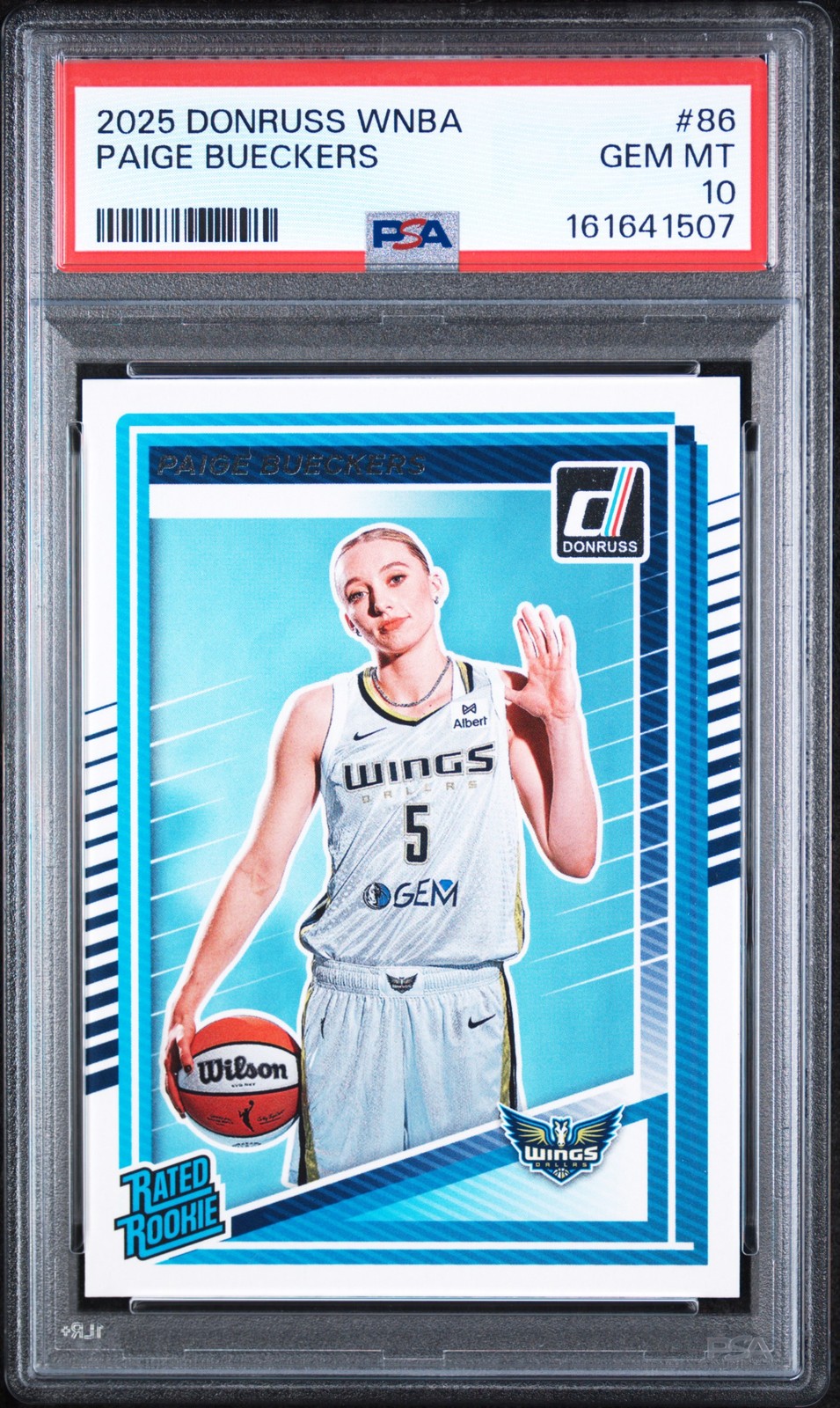 2025 PANINI DONRUSS WNBA #86 PAIGE BUECKERS ROOKIE RC PSA 10 view 1