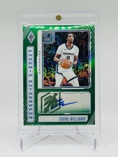 Ziaire Williams 2023-24 Phoenix Autographs GREEN SP No. PA-ZWI
