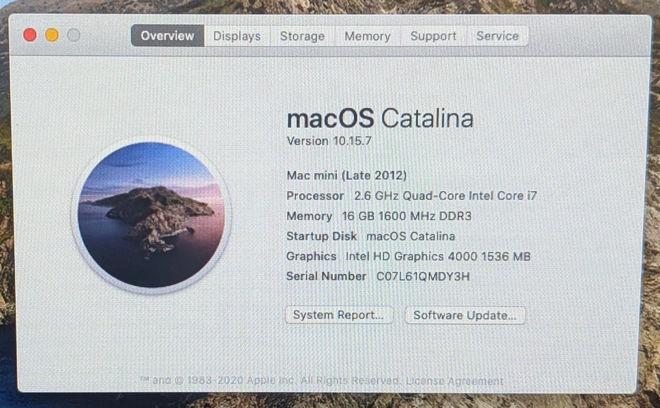 Apple Mac mini A1347 2570 2012 i7-3720QM 16GB RAM 256GB SSD + 1TB HDD Catalina - Image 4 of 4