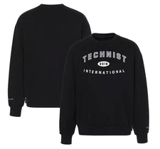 TECHNIST 25F/W Unisex Badminton Sweatshirt Sportswear Casual Top Black TNT45122
