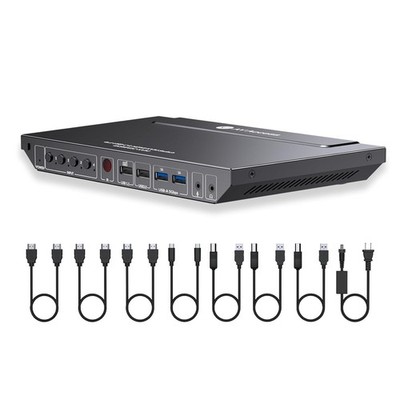 New - AV Access KVM Switch 1 Monitor 4 Computers (3 Desktops & 1 Laptop), USB C 