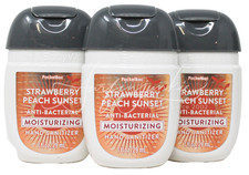 Bath Body Works Strawberry Peach Sunset Pocketbac Hand Sanitizer Anti Bac Gel 3p