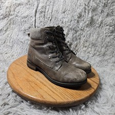 Taos Cutie Ankle Boots Womens 7-7.5 EU 38 Gray Leather Bohemian Outdoor Boots