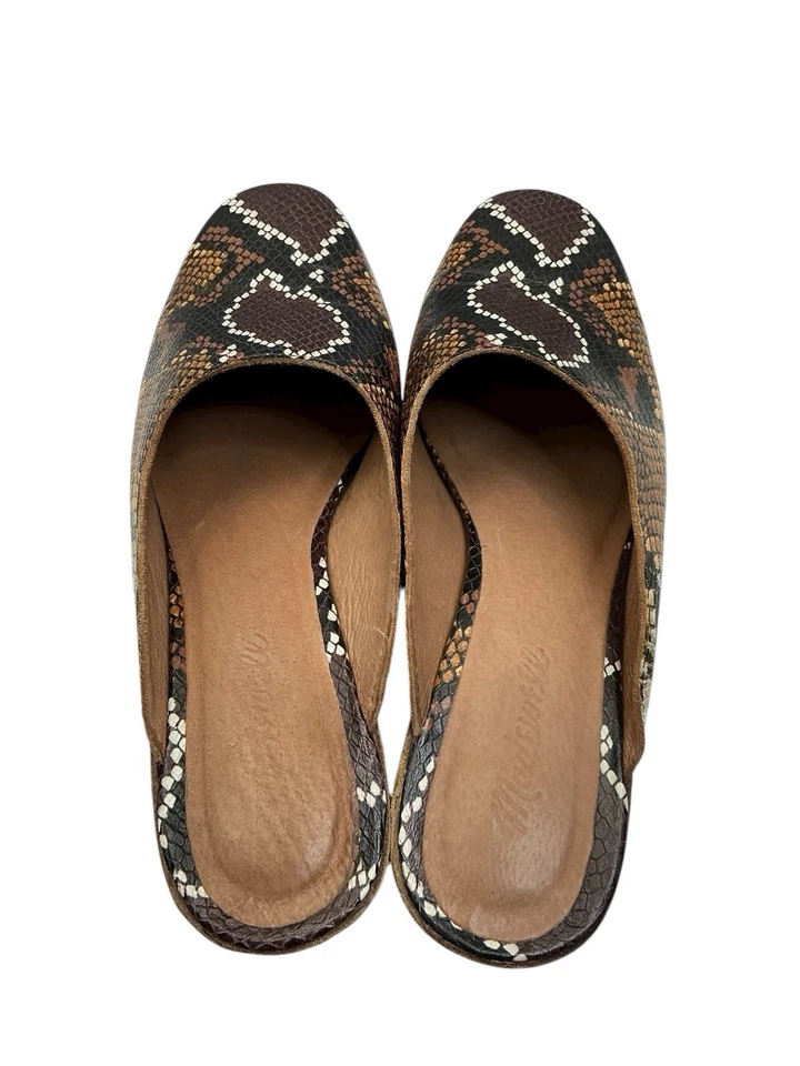 Zapatos planos Madewell Remi Mules de cuero de serpiente para mujer talla US 8,5 Foto 3 de 4