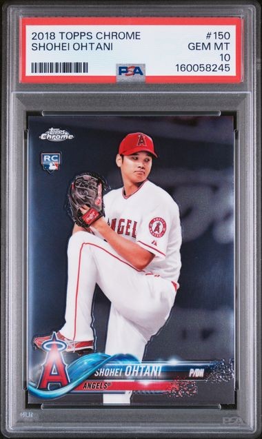 2018 Topps Chrome Shohei Ohtani #150 White Jersey RC Rookie PSA 10 MVP Angels